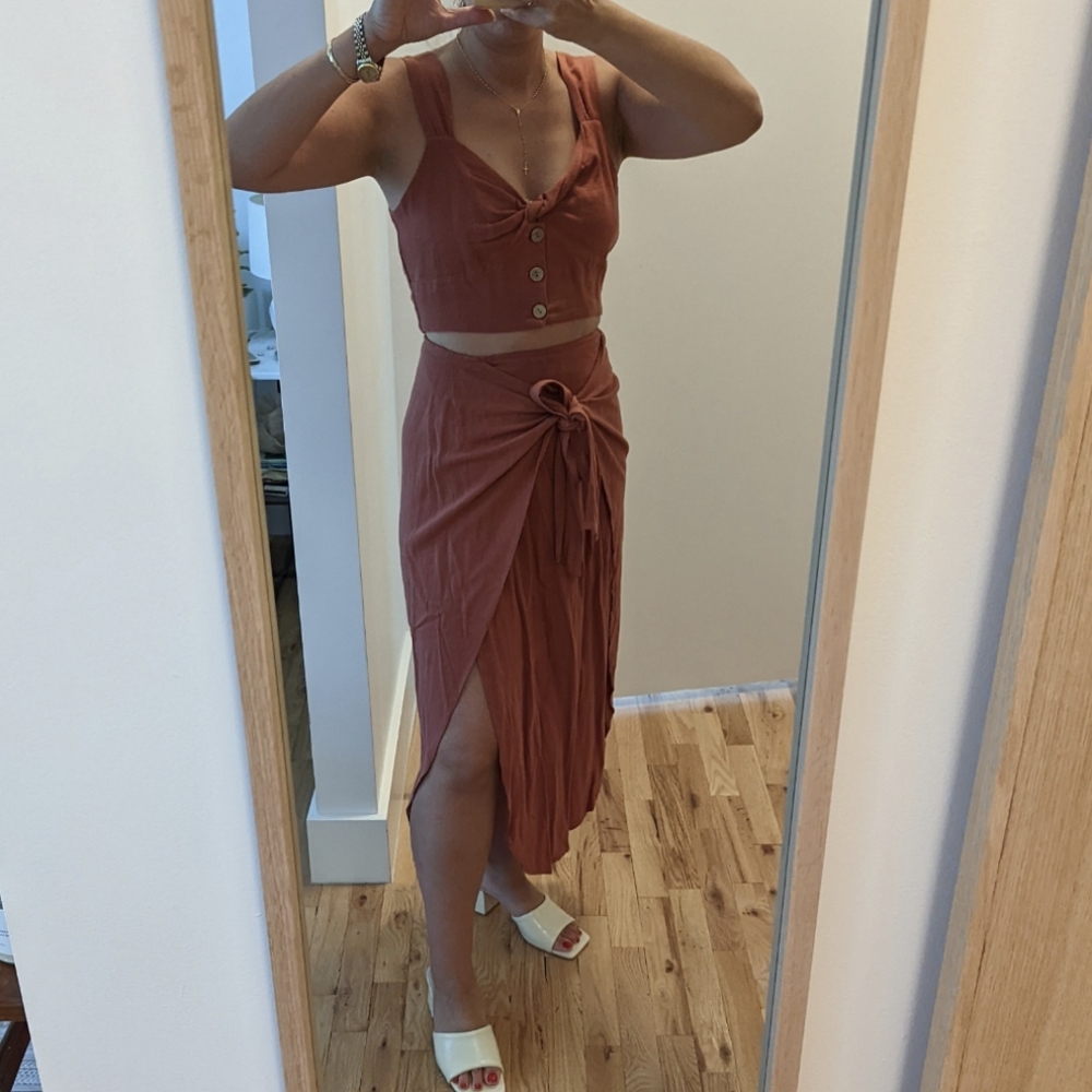 Pinkyotto |Bacio 2-piece Coord Set Rust